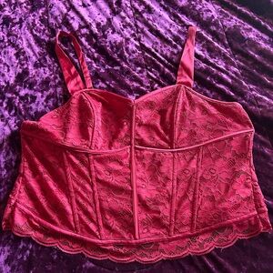 Elegant Lace Camisole in Red